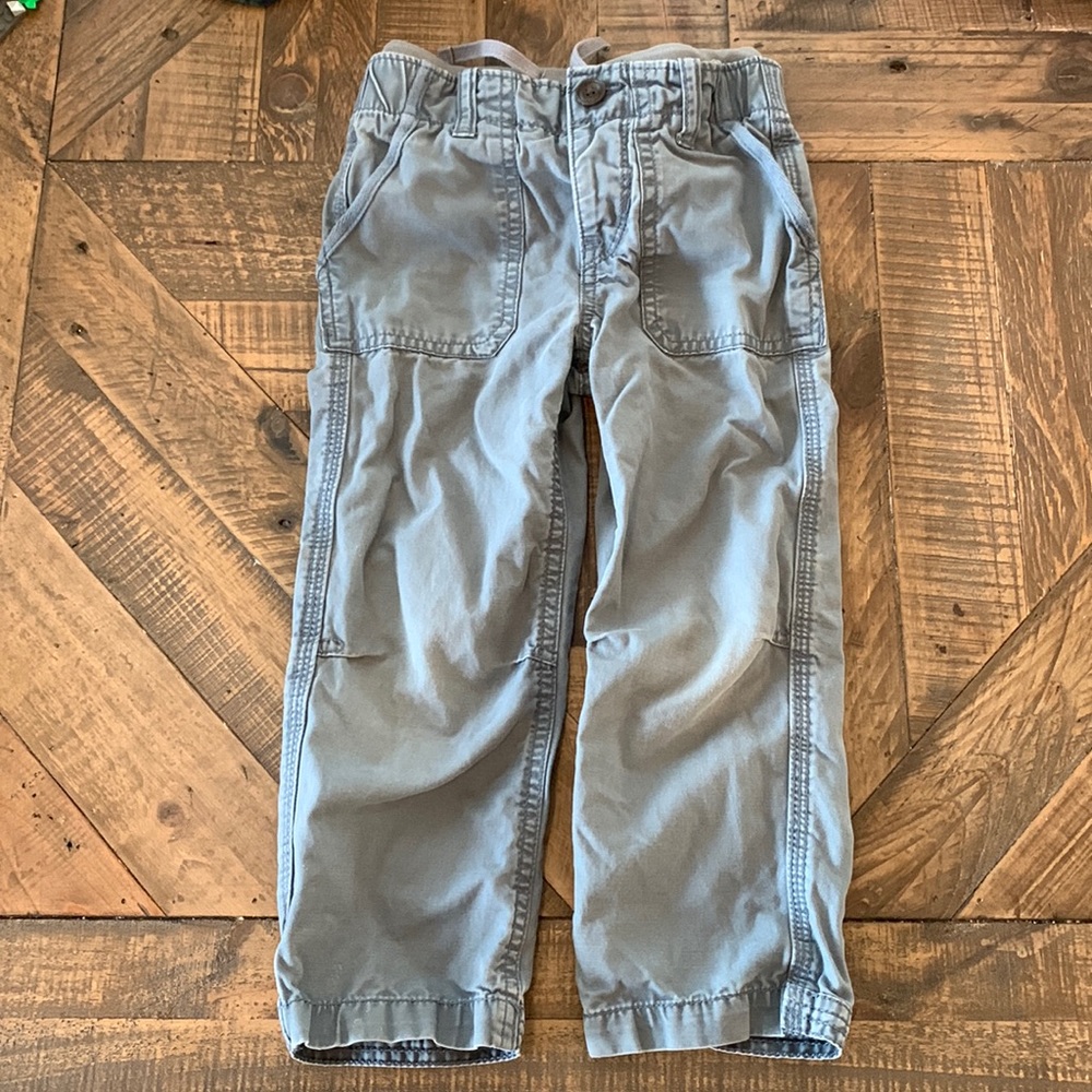 Boys grey denim cargo pants.